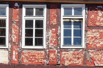 Altes, verfallenes Fachwerkhaus, Altstadt, Celle, Lüneburger Heide, Niedersachsen, Deutschland, Europa