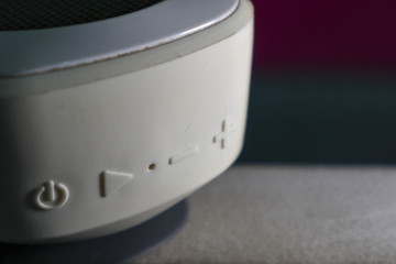 macro photo speaker black isolated for gaming and music