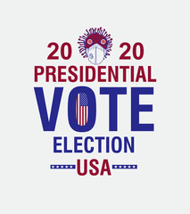 American presidential election and american flag vector art