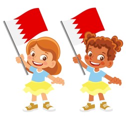 Bahrain flag in hand set