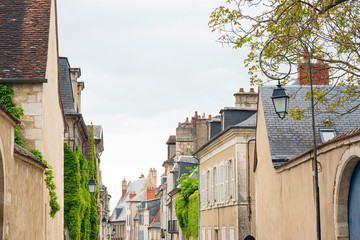 Street view of downtown in Bourges, France