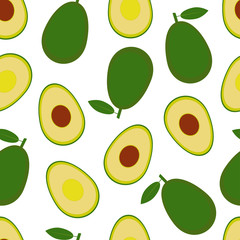 Avocado seamless pattern. Colorful digital paper.