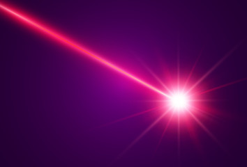 Bright beautiful laser beams on a transparent background. Scanner laser.