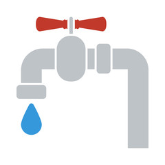 Icon Of Pipe With Valve