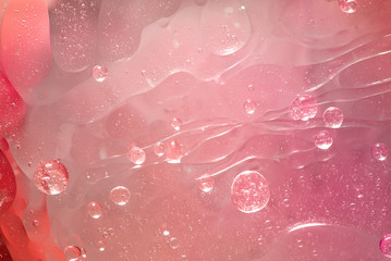 Abstract Pink water bubbles background