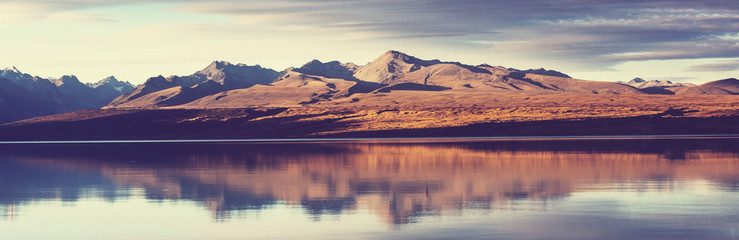 Obraz premium Jeziora Nowej Zelandii