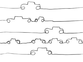 simple childish continuous lines art seamless pattern for card, background, wallpaper, texture, banner, label etc. vector design