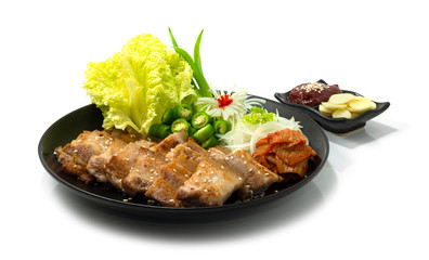 Grilled Pork Belly (Samgyeopsal-gui) is an extremely popular Korean BBQ