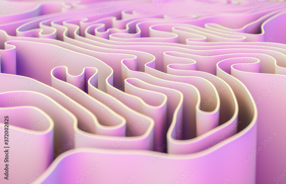 Poster Abstract 3d art background with curve shape. Holographic color.