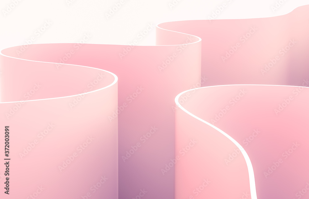 Aufkleber abstract 3d art background with curve shape. holographic color.