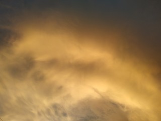 Sun set yellow clouds natural beautiful sky