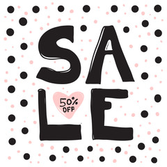 Vector background with SALE text