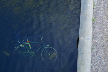 bicycle in the river