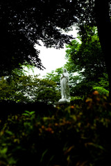 Religion pray faith.Virgine Mary statue Chatholic church.