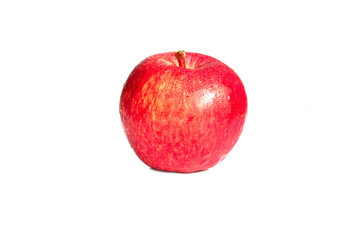 Fototapeta na wymiar Fresh red apple on a white background