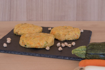 Hamburguesas vegetarianas hechas con garbanzos