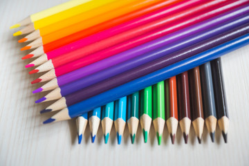 Bright beautiful colored pencils, felt-tip pens, watercolors, plasticine, everything for children's...