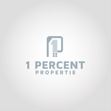 Real estate with letter 1 adobe stock logo design template idea