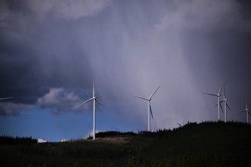 Rain bomb on wind farm