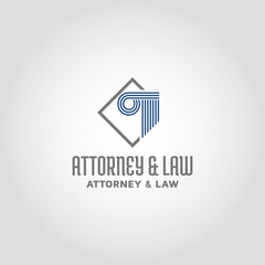 ATTORNEY AND LAW adobe stock logo design template idea and inspiration