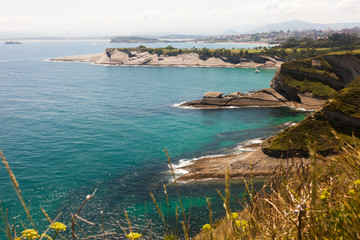 sea view from Cabo Mayor Lighthouse of Santdander. Cantabria. Spain