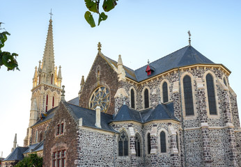 Church of little city in brittany france