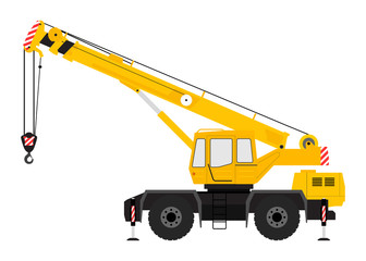The crane silhouette on a white background.