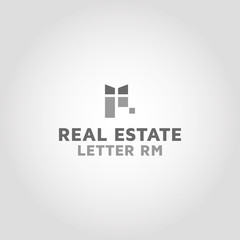 Real estate Letter RM and MR Vector adobe stock logo design template idea