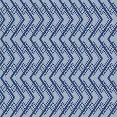 Japanese Zigzag Line Vector Seamless Pattern