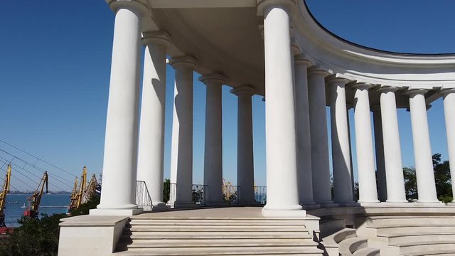 vorontsov colonnade Odessa Ukraine drone footage