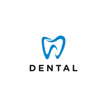 abstract n logo. dental icon