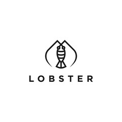 abstract lobster logo. lobster icon