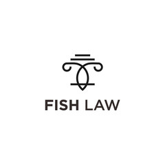abstract legal logo. fish icon