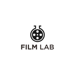 abstract film logo. lab icon