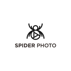 abstract spider logo. photography icon