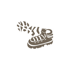 Shoes icon illustration, dark logo design vector