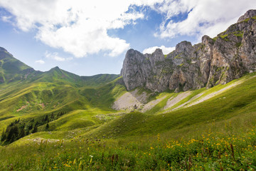 Vallée montagneuse en Haute Savoie