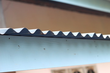 Blue metal sheet zinc roof