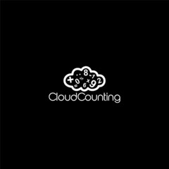 Cloud Counting Logo Vector Illustration Icon