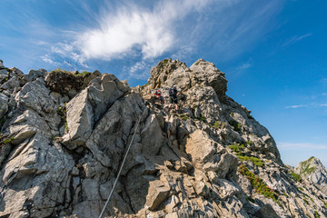 Climbing the Karhorn Via Ferrata near Warth Schrocken in the Lechquellen Mountains