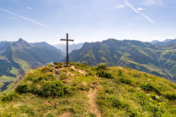 Climbing the Karhorn Via Ferrata near Warth Schrocken in the Lechquellen Mountains
