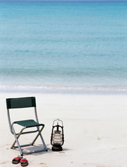 Obraz premium chair on the beach