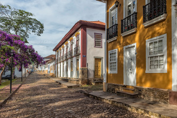 Mariana, Colourful streets, Minas Gerais, Brazil