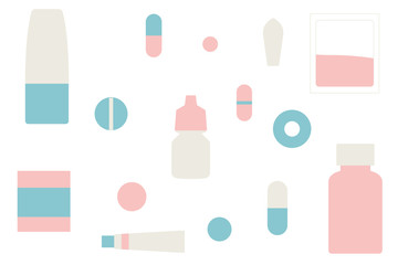 薬のカラーパターンの壁紙