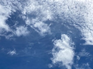 Blue Sky with white clouds