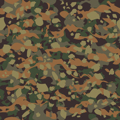 Fototapeta premium Vector seamless camo flecks tiger army fatigue pattern design