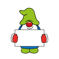 christmas cute gnomes with colorful clothes and card vector illustration EPS10