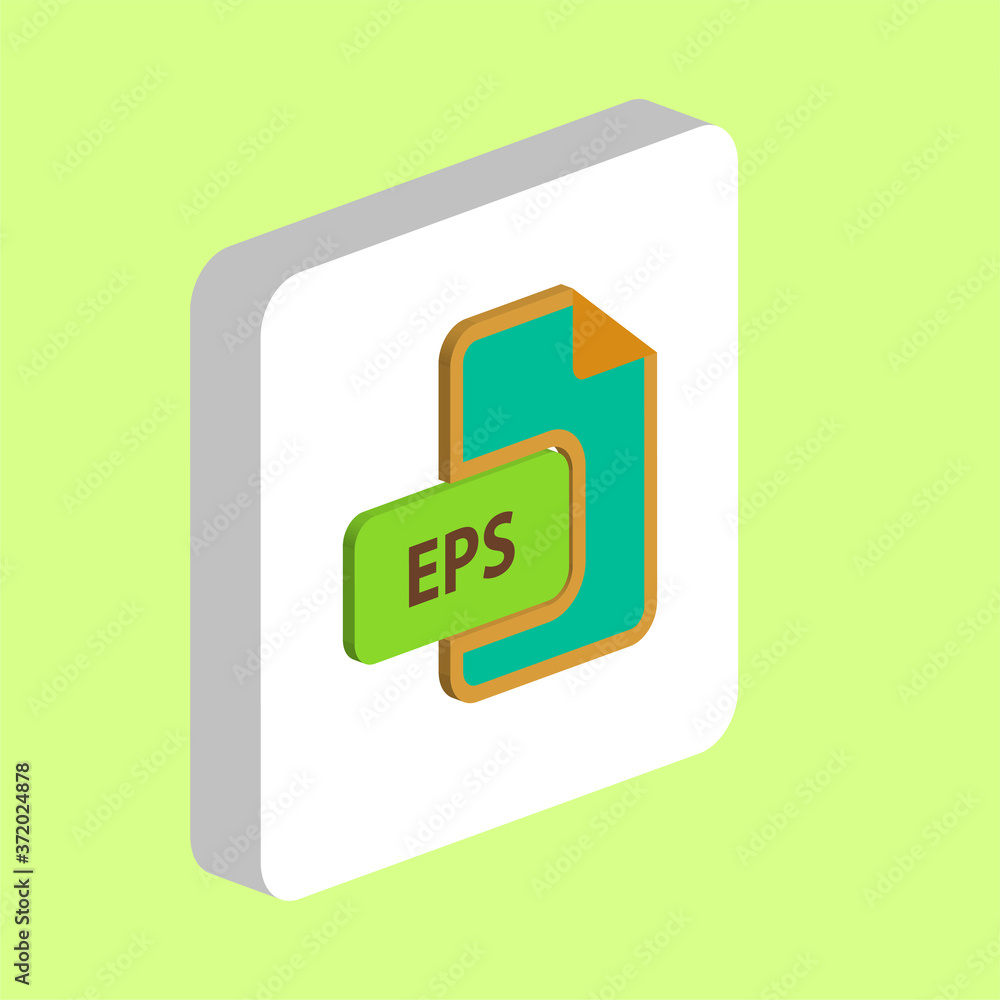 Poster eps document simple vector icon. illustration symbol design template for web mobile ui element. perf