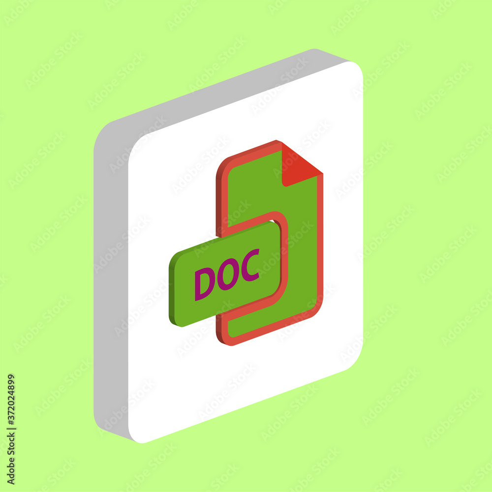 Poster doc document simple vector icon. illustration symbol design template for web mobile ui element. perf