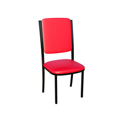 red chair isolated on white background. 3d render.
